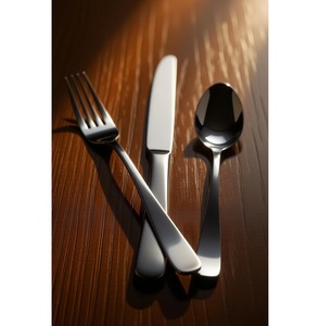 Stainless steel cutlery <b>set</b> <b>silver</b> finished perfect for dining, entertaining, and everyday luxury - Product Image 6