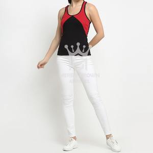 Pakistan Made 2025 Customized Summer Women Tank <b>Top</b> Polyester Cotton Made New Arrival Women Tank <b>Top</b> OEM ODM Service Design - Product Image 3