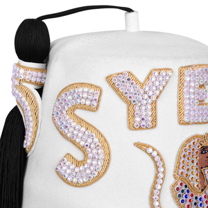 Nuevo sombrero Oes Fez de calidad superior: seda blanca pura con bordado a máquina de hilo y diamantes de imitación, servicio Oem de Moq bajo - Product Image 5