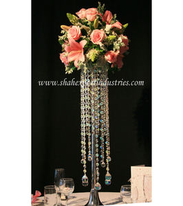 Wedding <b>Crystal</b> Bowl Centerpieces Flower Arrangement <b>Stand</b> Tall Flower <b>Crystal</b> Centerpiece <b>Stand</b> <b>Crystal</b> Handmade - Product Image 3