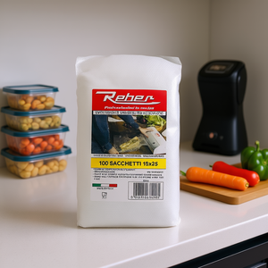 Sacs de conservation sous vide gaufrés Reber 15x25 cm 6745 N Lot de 100 pièces - Product Image 3