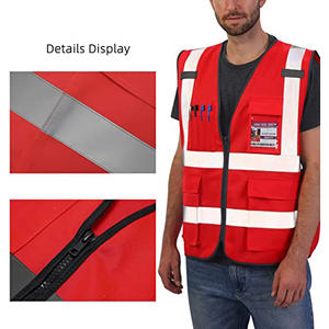 Gilet de sécurité réfléchissant haute visibilité 2026 pour le travail en extérieur, les sports de plein air et la construction-trafic avec éclairage LED - Product Image 5