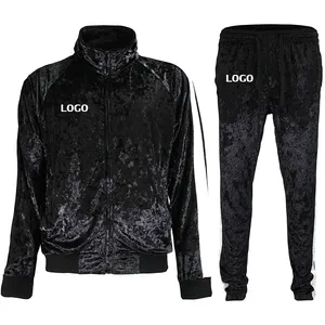 Impresión de logotipo personalizado en venta al por mayor nuevo modelo de ropa activa para hombres chándal de terciopelo de VIKY INDUSTRIES - Product Image 1