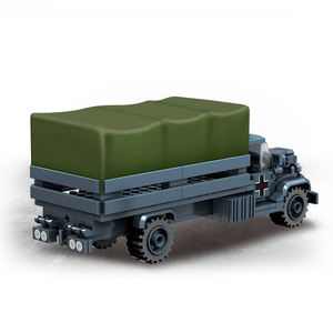 293 Uds militar WW2 escala modelo camión ejército Opel <span class=keywords><strong>Blitz</strong></span> ambulancia coche vehículo bloque construcción modelo juguete juego de bloques de construcción - Product Image 5