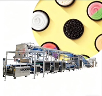 Machine à biscuits sandwichs Oreo entièrement automatique, machine à fabriquer des biscuits au chocolat, four à biscuits