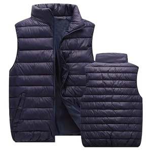Gilet en duvet matelassé en toile personnalisé pour hommes grande taille veste de gilet rembourré sans manches pour le printemps et les vêtements d'extérieur par temps froid - Product Image 3