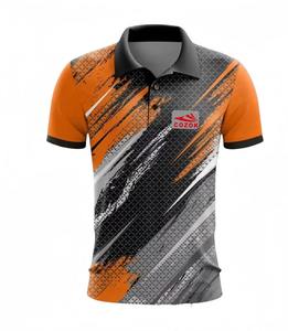 เสื้อโปโลกีฬาโพลีเอสเตอร์ระบายอากาศสำหรับผู้ชายเสื้อพิมพ์ลายซับลิเมชันออกแบบได้ตามต้องการ - Product Image 3