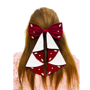 Venta Caliente, Lazos para el Cabello de Niñas de Diseño Personalizado, Hechos a Mano con Cuentas de Algodón, Bordados, para el Día del Juego, Diferentes Estilos de Cola, Accesorios de Moda - Product Image 1