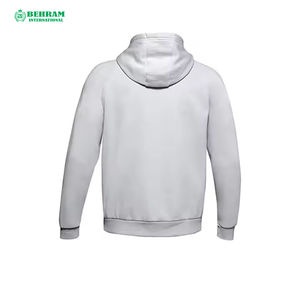Sweat à capuche unisexe personnalisable, épais, thermique, zippé, en molleton/éponge française, respirant, séchage rapide, noir - Product Image 4