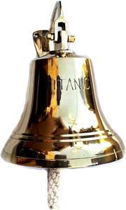 Cloche en laiton Titanic 6 pouces, décoration nautique, cadeau maritime (15 pouces), cloche d'appel - Product Image 4