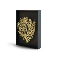 Boîte d'ombres de corail artisanale | Décoration murale d'inspiration marine pour maison de plage et intérieurs