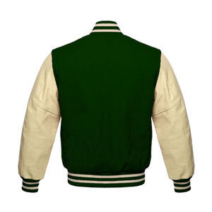 เสื้อแจ็กเก็ตหนังแท้สำหรับผู้ชายผู้หญิงแจ็คเก็ตมหาวิทยาลัยเบสบอลทีมโรงเรียน - Product Image 2