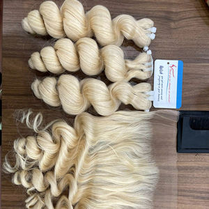 Extensiones de cabello vietnamita de alta calidad Rubio Onda suelta Tejido de cabello Venta al por mayor Tejido de cabello de fábrica directo - Product Image 1