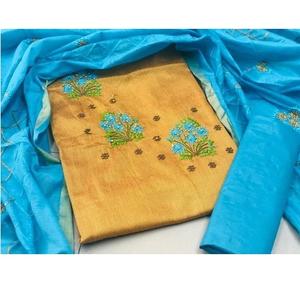 Novedades, Traje Étnico Sin Costuras para Mujer, Conjunto de 3 Piezas de Seda y Algodón para Fiesta, Shalwar Kameez, Conjunto de Vestido de Moda, Transpirable - Product Image 1