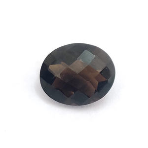 1 Pc de Quartz Fumé Naturel 16x12mm Ovale Damier Coupe 6.6 Cts Iroc Ventes Haute Qualité Smoky Topaze Ovale Gemstone US $4.17 - Product Image 4