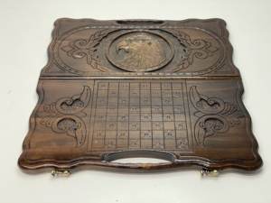 Jeu de société artisanal en bois 2 en 1 : Backgammon et Dames, Nardi, jeu de stratégie classique, divertissement familial, jeu de compétences - Product Image 6