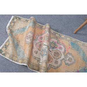 พรมขนาด 1.6x3.4 ฟุต, พรมตุรกี, พรมลายสัตว์สีน้ำเงินวินเทจทำจากขนสัตว์ - Product Image 5