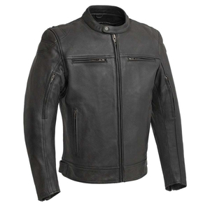 Veste en cuir pour homme respirante, imperméable et coupe-vent, hiver, 100% haute qualité, couleur unie, design décontracté, personnalisable à la vente - Product Image 1