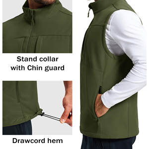 Chaleco Softshell Personalizado para Hombre, con Cremallera Completa, Cortavientos, para Viajes al Aire Libre, Senderismo, Estilo Único, Transpirable - Product Image 3