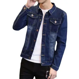 New Design Custom Clothing Fashion Denim Jacket For Men Stylish Coats Jean Running Jacket With Back Printing Windbreaker Jacket
