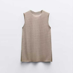 Mujeres 2024 verano nuevo Chic moda Casual versión suelta camisetas sin mangas Vintage sin mangas mujer Chic Tops - Product Image 6