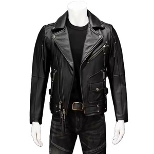Customized Design Motorbike Leather <b>Jackets</b> Zip up Simple Outdoor Casual Wear Winter Windbreaker Leather Fashion <b>Jackets</b> - Product Image 4