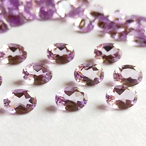 Piedras preciosas de amatista rosa de alta calidad AAA, corte ovalado facetado Natural de 4mm-6mm para la fabricación de joyas, lote de gemas sueltas al por mayor - Product Image 1