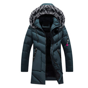 Solid Color Fashion Men's Waterproof Plus Size Hooded <b>Padded</b> Winter Parka Jacket - Product Image 3