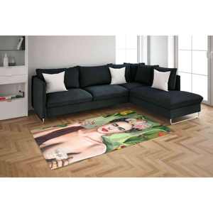 Tapis imprimé moderne - Frida avec motif tasse à thé, tapis fin non tissé - Product Image 2