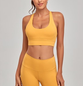 Vente en gros d'ensemble de yoga sans couture personnalisé vêtements d'entraînement pour femmes vêtements de sport deux pièces avec pantalon et soutien-gorge Fabricant - Product Image 1