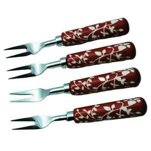 Tenedores Modernos de Acero Inoxidable de Lujo con Mangos de Resina Aptos para Lavavajillas para Cenas Diarias, Fiestas y Reuniones Familiares - Product Image 6