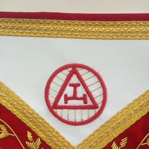 NEW MASONIC ROYAL ARCH <strong>PHP</strong> <strong>PAST</strong> <strong>HIGH</strong> <strong>PRIEST</strong> <strong>APRON</strong> <strong>WITH</strong> COLLAR &amp; JEWEL RED-HSE - Product Image 6