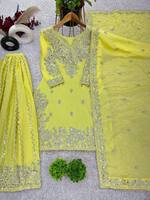 Vêtements ethniques indiens et pakistanais, robe Punjabi, costume Salwar Kameez de haute qualité, robe pour femmes, tenue de fête Bollywood, été