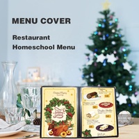 Manchon de menu à la mode de haute qualité en cuir PVC transparent durable 4 pages 8 vues A4 couverture de menu de restaurant pour hôtels