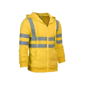 Sweat à capuche uniforme de travail de haute qualité Super Visible Hivis réfléchissant veste de sweat-shirt de sécurité vente en gros sweats à capuche haute visibilité - Product Image 3