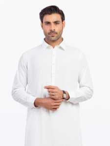 Salwar Kameez pakistanais pour hommes, vêtements de créateur, coupe classique, tenue musulmane traditionnelle moderne pour mariage, Eid, ou bureau. - Product Image 2