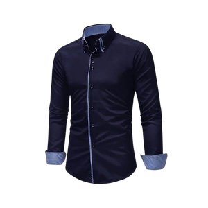 Custom Men Dress <b>Shirt</b> OEM Formal Business Office <b>Shirt</b> <b>Long</b> <b>Sleeve</b> Cotton Polyester <b>Shirt</b> - Product Image 3