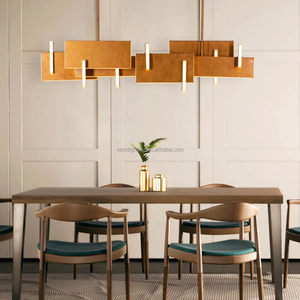Lámpara de Techo Moderna Americana LED, Araña Colgante de Latón Dorado, Decoración de Alta Estética, Lámpara de Metal para Sala de Estar - Product Image 5