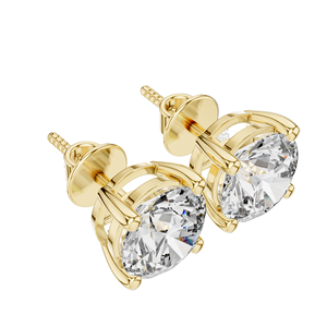 Pendientes de Diamantes Cultivados en Laboratorio de 4 Quilates, Claridad VVS-VS EF, Oro de 18 Quilates, 14 Quilates, 10 Quilates y Plata 925, Oro Rosa, Amarillo, Blanco - Product Image 6