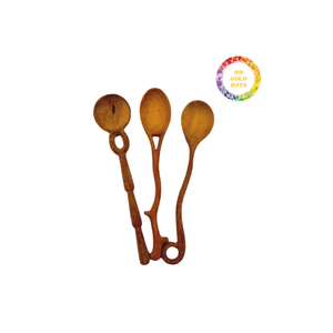 Cucharas de cocina de madera Premium duraderas y resistentes al calor para utensilios de cocina antiadherentes - Product Image 1