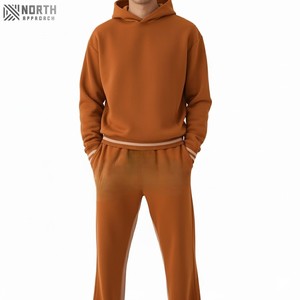 Vente chaude Personnalisé Jogger Survêtement Ensemble Bouffée Imprimé Brut Ourlet Couper Coudre Contras Couture Pantalon À Capuche 2 Pièces Ensemble - Product Image 2