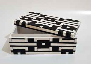 Vente chaude en gros de nacre incrustation plateau de service boîte à bijoux décorative fabriqué prix de gros prêt pour l'exportation - Product Image 2