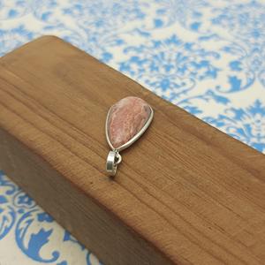 Colgante de piedras preciosas de Rodocrosita delicada, collar con colgante de bisel elegante para niñas, colgante de plata de ley 925 para mujeres, hecho de plata 925 - Product Image 3