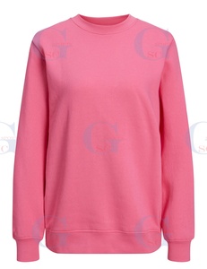 Camiseta de chándal de color para mujer, camisas de lana de invierno, cuello redondo con manga larga, material de algodón ultrasuave, venta al por mayor - Product Image 4