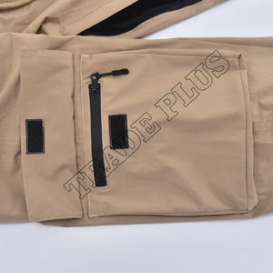 กางเกงกันหิมะกันน้ำสีเบจแนวสตรีทแวร์มีดีไซน์หลายกระเป๋าและใส่สบาย - Product Image 5