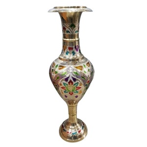 High Quality Brass <b>Vintage</b> Arabic Flower <b>Vase</b> Engraved With Polish Finished For Tabletop Home Decor And Table Decoration - Product Image 5