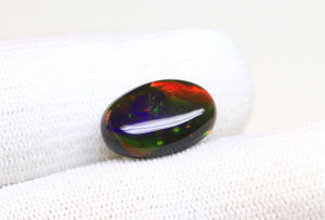 อัญมณีทรงหลังเบี้ยโอปอลสีดำของชาวเอธิโอเปียที่น่าตื่นตาตื่นใจ-รูปไข่โอปอลสีดำอัญมณี welo-หินหลวมเรียบสำหรับทำเครื่องประดับ - Product Image 6