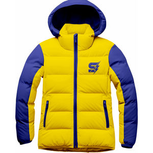 Insulated Hooded Winter Puffer <b>Jacket</b> Full Front Zipper Closure Warm Quilted <b>Lining</b> Windproof Breathable Cold Weather Outdoor - Product Image 3