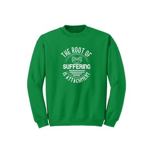 Sweat-shirt en mélange de coton avec des thèmes de bouddha imprimés Style décontracté 12 options de couleur 260-280 Placement de conception personnalisable GSM lourd - Product Image 2