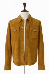 เสื้อเชิ้ตหนังกลับผู้ชายแบบเรียบ ย้อมสีพื้น ระบายอากาศได้ดี คุณภาพสูง สไตล์สตรีท แขนยาว สำหรับฤดูหนาว ใส่ได้ทั้งแบบเป็นทางการและลำลอง - Product Image 2